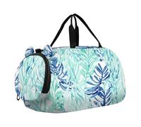 Carry on Duffel Bag Boys Toddler Weekender Bags Classic Red Black White Plaid Ragazze Tote Duffle Bags Viaggio con scomparto per scarpe, Acquerello Blu Turchese F, classico