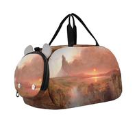 Carry on Duffel Bag per Ragazzi Blue Dancers Edgar Degas Stampe Weekender Pernottamento Ragazze Tote Duffle Bags Bagagli Da Viaggio Bambini Sport, paesaggio pittura paesaggio Cotopaxi, classico