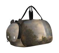 Carry on Duffel Bag per Ragazzi Blue Dancers Edgar Degas Stampe Weekender Pernottamento Ragazze Tote Duffle Bags Bagagli Da Viaggio Bambini Sport, Mar Egeo Frederic Edwin Chiesa, classico