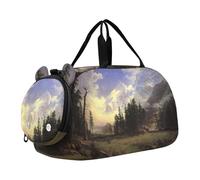 Carry on Duffel Bag per Ragazzi Blue Dancers Edgar Degas Stampe Weekender Pernottamento Ragazze Tote Duffle Bags Bagagli Da Viaggio Bambini Sport, paesaggio Bierstadt Albert Ghiacciaio Valle, classico