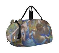 Carry on Duffel Bag per Ragazzi Blue Dancers Edgar Degas Stampe Weekender Pernottamento Ragazze Tote Duffle Bags Bagagli Da Viaggio Bambini Sport, Stampe di Edgar Degas Blue Dancers, classico