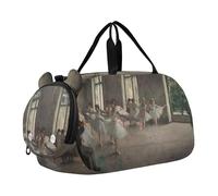 Carry on Duffel Bag per Ragazzi Blue Dancers Edgar Degas Stampe Weekender Pernottamento Ragazze Tote Duffle Bags Bagagli Da Viaggio Bambini Sport, Edgar Degas stampa ballerini, classico