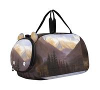 Carry on Duffel Bag per Ragazzi Blue Dancers Edgar Degas Stampe Weekender Pernottamento Ragazze Tote Duffle Bags Bagagli Da Viaggio Bambini Sport, Bierstadt Albert Sunrise Ghiacciaio scena, classico