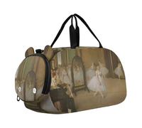 Carry on Duffel Bag per Ragazzi Blue Dancers Edgar Degas Stampe Weekender Pernottamento Ragazze Tote Duffle Bags Bagagli Da Viaggio Bambini Sport, Edgar Degas stampa ballerini, classico