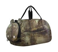 Carry on Duffel Bag per Ragazzi Blue Dancers Edgar Degas Stampe Weekender Pernottamento Ragazze Tote Duffle Bags Bagagli Da Viaggio Bambini Sport, Bierstadt Albert Yosemite Valley California, classico