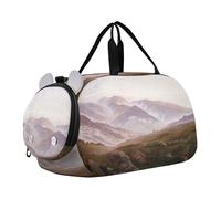 Carry on Duffel Bag per Ragazzi Blue Dancers Edgar Degas Stampe Weekender Pernottamento Ragazze Tote Duffle Bags Bagagli Da Viaggio Bambini Sport, Dipinto di Caspar David Friedrich, classico