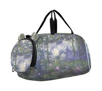 Carry on Duffel Bag Ragazzi Borse Da Pernottamento Bambino Viaggio Duffle Borse Ragazze Tote Bambini Palestra Duffle Auguste Renoir Stampe Giovane Donna, claude Monet pittura ninfea, classico