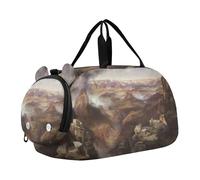 Carry on Duffel Bag Ragazzi Borse Da Pernottamento Bambino Viaggio Duffle Borse Ragazze Tote Bambini Palestra Duffle Auguste Renoir Stampe Giovane Donna, Thomas Moran American Grand Canyon Fiume