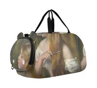Carry on Duffel Bag Ragazzi Borse Da Pernottamento Bambino Viaggio Duffle Borse Ragazze Tote Bambini Palestra Duffle Auguste Renoir Stampe Giovane Donna, Auguste Renoir stampa bellezza signora