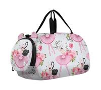 Carry on Duffel Bag Ragazzi Carino Koala Natale Verde Regalo Weekender Pernottamento Ragazze Tote Duffle Bags Viaggio Bambini Duffle Bag, Ballerine Rosa Tutus floreale, classico