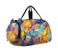 Carry on Duffel Bag Ragazzi Pappagallo Tropicale Amore Uccelli Borse Durante la Notte Del Bambino Ragazze Tote Duffle Borse Viaggio Bambini Danza D, Modello di vetro colorato 2, classico