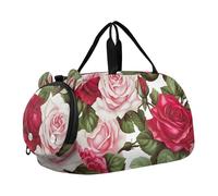 Carry on Duffel Bag Ragazzi Pappagallo Tropicale Amore Uccelli Borse Durante la Notte Del Bambino Ragazze Tote Duffle Borse Viaggio Bambini Danza D, Rose Rosse Rosse, classico