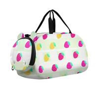 Carry on Duffel Bag Ragazzi Pernottamento Weekender Duffel Allegro Fiori Sole Blu Cielo Ragazze Duffle Borse Da Viaggio Tote Palestra Duffle Bambini Bagagli, Rosa Giallo Fragola, classico