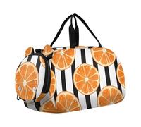 Carry on Duffel Bag Ragazzi Pernottamento Weekender Duffel Foglie Utopia Astratto Viaggio Duffle Borse Ragazze Tote Palestra Duffle Bambini Bagagli, Fette d'arancia Succosa nero, classico