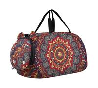Carry on Duffel Bag Ragazzi Weekend Duffel Pernottamento Ragazze Duffle Bags Travel Tote Bambini Danza Duffle Palme Tropicali Beige Arancione, Boho Mandala Rosso Fuoco, classico