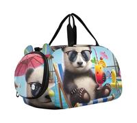 Carry on Duffel Bag Ragazzi Weekend Duffel Pernottamento Ragazze Duffle Bags Travel Tote Dance Duffle Bag Romantic Cat Titanic Love, Piscina tropicale Cool Panda, classico