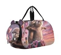 Carry on Duffel Bag Ragazzi Weekend Duffel Pernottamento Ragazze Duffle Bags Travel Tote Dance Duffle Bag Romantic Cat Titanic Love, Romantico Otter Titanic Love, classico