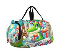 Carry on Duffel Bag Ragazzi Weekend Duffel Pernottamento Ragazze Duffle Bags Travel Tote Dance Duffle Bag Romantic Cat Titanic Love, Crocodile festa di compleanno viaggio, classico