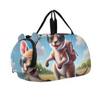 Carry on Duffel Bag Ragazzi Weekend Duffel Pernottamento Ragazze Duffle Bags Travel Tote Dance Duffle Bag Romantic Cat Titanic Love, Carino Escursionismo Canguro Outdoor, classico