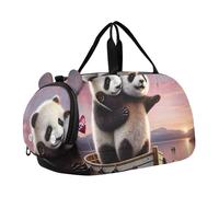 Carry on Duffel Bag Ragazzi Weekend Duffel Pernottamento Ragazze Duffle Bags Travel Tote Dance Duffle Bag Romantic Cat Titanic Love, Titanic Panda Amore romantico, classico