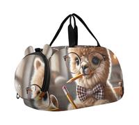 Carry on Duffel Bag Ragazzi Weekend Duffel Pernottamento Ragazze Duffle Bags Travel Tote Dance Duffle Bag Romantic Cat Titanic Love, Adorabile libro scolastico in alpaca, classico