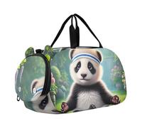 Carry on Duffel per ragazzi Pernottamento Weekender Duffel Travel Duffle Bags Girls Tote Dance Duffle Bag Cute Gattino Rosa Tutu, Zen Panda Relax Meditazione, classico