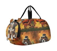 Carry on Duffel per Ragazzi Weekender Pernottamento Viaggio Duffle Borse Ragazze Tote Dance Bambini Bagaglio Rosso Fenicotteri Tramonto, Cappello per cane zucca, classico