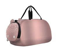 Carry on Duffel per Ragazzi Weekender Pernottamento Viaggio Duffle Borse Ragazze Tote Dance Bambini Bagaglio Rosso Fenicotteri Tramonto, Glitter oro rosa., classico