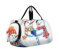 Carry on Duffel per Ragazzi Weekender Pernottamento Viaggio Duffle Borse Ragazze Tote Dance Bambini Bagaglio Rosso Fenicotteri Tramonto, Pupazzi di neve invernali Bianco, classico