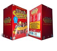 Carry On ITV TV Comedy Series Complete DVD (16 Discs) Collection Box Set : Sergeant / Nurse / Teacher / Constable / Regardless / Cruising / Cabby/ Jack / Spying / Cleo / Cowboy / Screaming / Don't Lose Your Head / Follow That Camel / Doctor / Up the Khyber / Camping / Again Doctor / Up the Jungle / Loving / Henry/ At Your Convenience / Matron / Abroad / Girls / Dick / Behind / England / That's Carry On! / Emmanuelle + Extras: Commentaries / Trailers / Carry on Laughing / Interviews / Featurettes / Documentaries / Production Stills / Stll Gallery