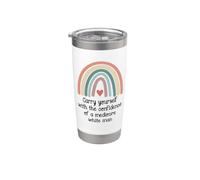 Carry Yourself With the Confidence of a Mediocre White Man Bicchiere termico in acciaio inox doppia parete