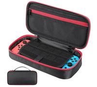 Carrying Case for Nintendo Switch/Switch OLED, Tough 1680d Ballistic Weave, Carrying Switch Case Pouch for Nintendo Console, Light Weight Great for Travel, with 10 Games Cartridges