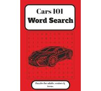 Cars 101 Word Search Puzzle Book: Word searches with easy to read print about Cars | 6x9 Inches, 110 pages | 50+ pages .... Gift for Vacations, Holidays and Free Times.
