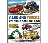 Cars and Trucks Coloring Book for Boys