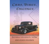 Cars, Bikes, Engines Puzzle Book: Word Search and Crossword Puzzles with Easy to Read Print About Cars, Bikes, Engines and More | 6x9 inches, ... for Vacations, Holidays, Free Time
