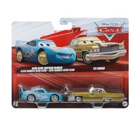 Cars Disney Pixar - Set di 2 auto in metallo 1:55 - Die-Cast Bling Bling Lightning McQueen & Tex Dinoco