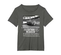 Cars Lightning McQueen Racing Series Maglietta, Donna Plus-Size, Asfalto, 3X