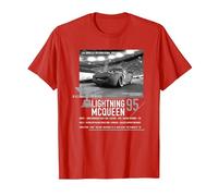 Cars Lightning McQueen Racing Series Maglietta, Uomo, Rosso, 3XL