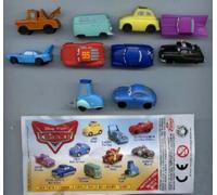 CARS Modellini SET COMPLETO 10 Mini Figure 3cm Originali Disney ZAINI Sorpresine