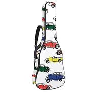 Cars Pattern - Custodia morbida per chitarra elettrica, con doppia tracolla regolabile, per basso e chitarra classica