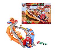 Mattel CARS - Sfreccia e Soccorri Circuito per Soccorso Stradale, set con 2 tipi di gara, Saetta McQueen, Chicks Hicks e 2 veicoli della squadra di Pitty, giocattolo per bambini, 4+ anni, JFL57
