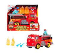 Mattel CARS - Sfreccia e Soccorri Red e Guido Pompieri, set con camion dei pompieri, 2 bersagli a forma di fiamma e 2 proiettili ad acqua inclusi, giocattolo per bambini, 3+ anni, JFL54
