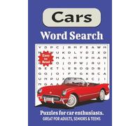 Cars Word Search Puzzle Book: Car Word Search with easy to read print about cars, car parts, American cars and foreign cars. Hard cover word search. Great gift for a car mechanic, tinker or car lover.