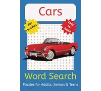 Cars Word Search Puzzle Book: Easy to Read Print about Cars, Perfect for Car Lovers. 6 x 9 inches, 110 Pages 50+ Puzzles ... Gift for Holidays, Vacations and to enjoy in your Free Time.