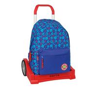 Safta Cars 17.35l 31x43x13 Cm Wheeled Backpack Blu Bambini