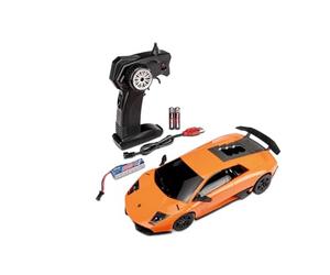 Carson 500404307 1:24 Lamborghini Murcielago SV 2.4G 100% RTR - Auto telecomandata, illuminazione a LED, tempo di guida circa 60 minuti, auto RC, veicolo RC, auto RC 1:24, giocattolo telecomandato