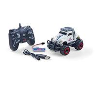 Carson 500404317 1:32 VW Beetle Rally 2.4GHz RTR Bianco - Auto telecomandata, veicolo, tempo di guida 60 min, auto RC per bambini, giocattolo per bambini