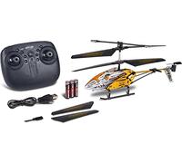 Carson 500507151 Eagle 220 Autostart 2,4 GHz - Elicottero telecomandato, robusto modello RTF (Ready to Fly) per principianti, con funzione di decollo e atterraggio, per bambini dagli 8 anni, grigio, 1 pezzo