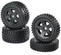 Carson 500900027 - Set Pneumatici 1:10 all Terrain, Accessori per modellismo, Colore: Nero
