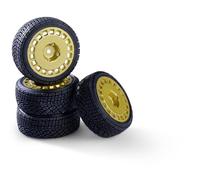 Carson 500900198 1:10 Set di ruote (4) Rally Design2 oro - accessori per modellismo, pezzi di ricambio, tuning, pneumatici, set di pneumatici